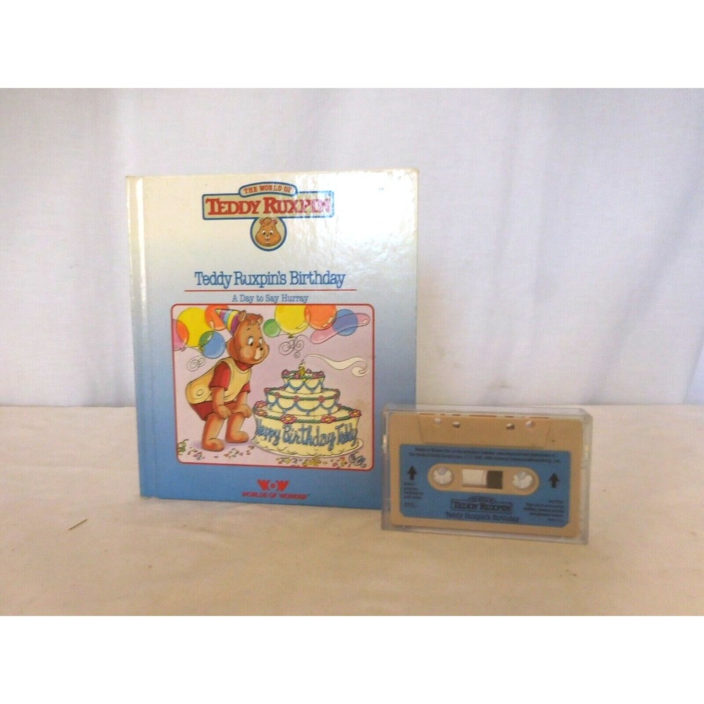 Teddy Ruxpin's Birthday Worlds Of Wonder 1985 Book and Cassette Tape